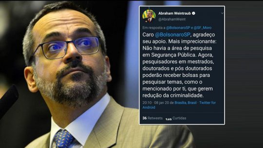 Ministro da Educação comete erro de português em rede social e depois apaga mensagem